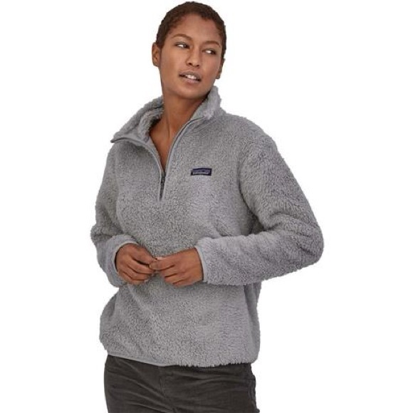 Patagonia Jackets & Blazers - Patagonia Women's Los Gatos 1/4 Zip Cozy Gray Teddy Jacket